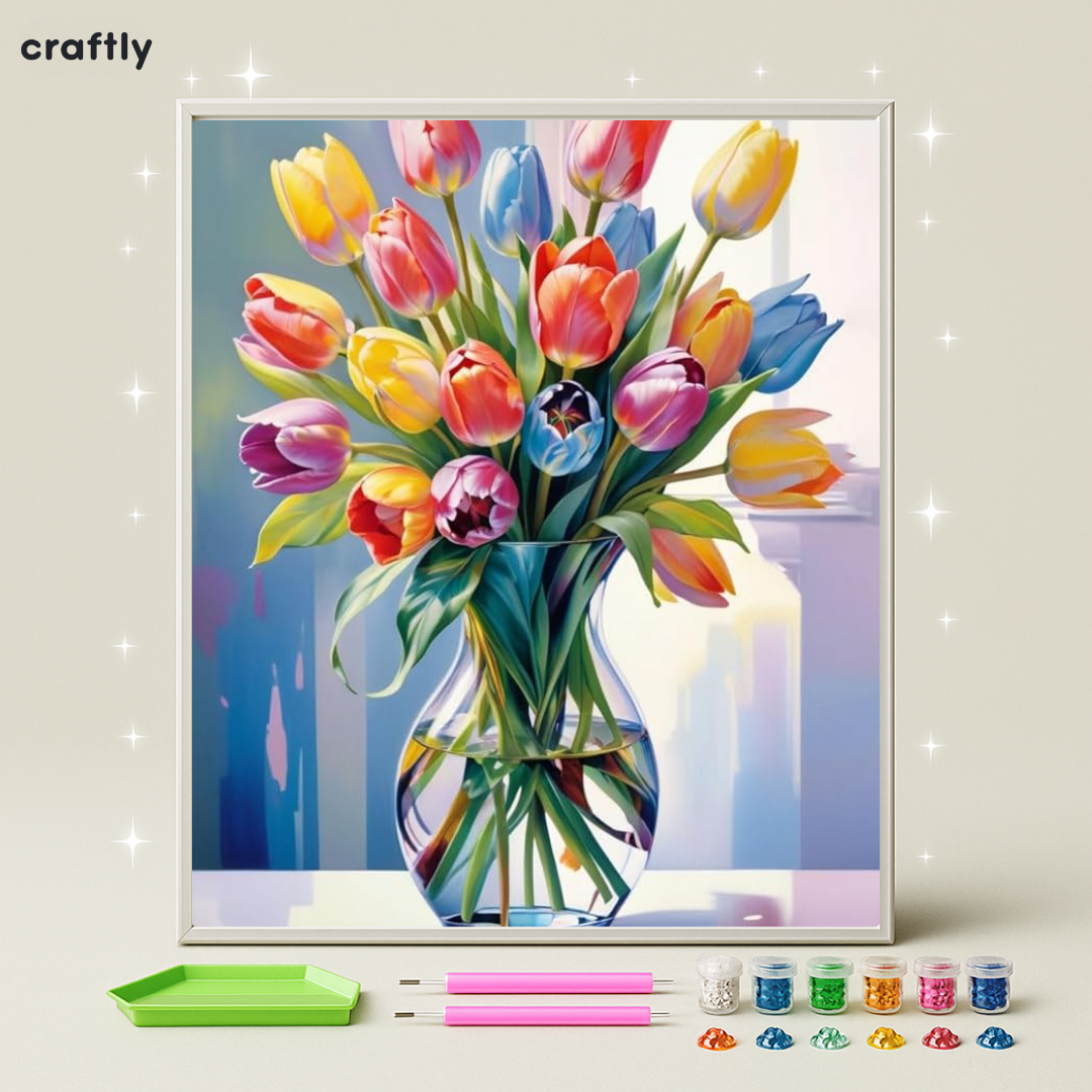 ציור יהלומים - זר צבעוני