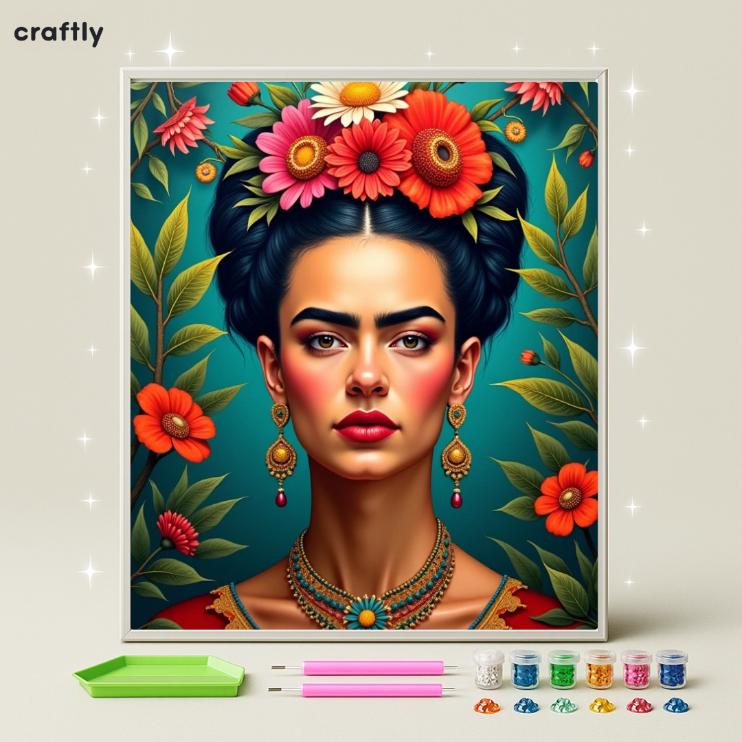 ציור יהלומים - פרידה עם פרחים