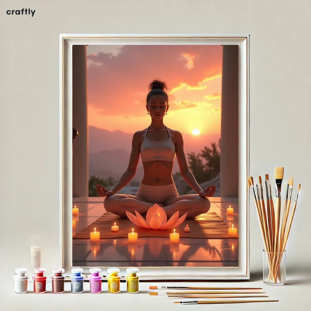 צביעה לפי מספרים – ציור מדיטציה מול השקיעה