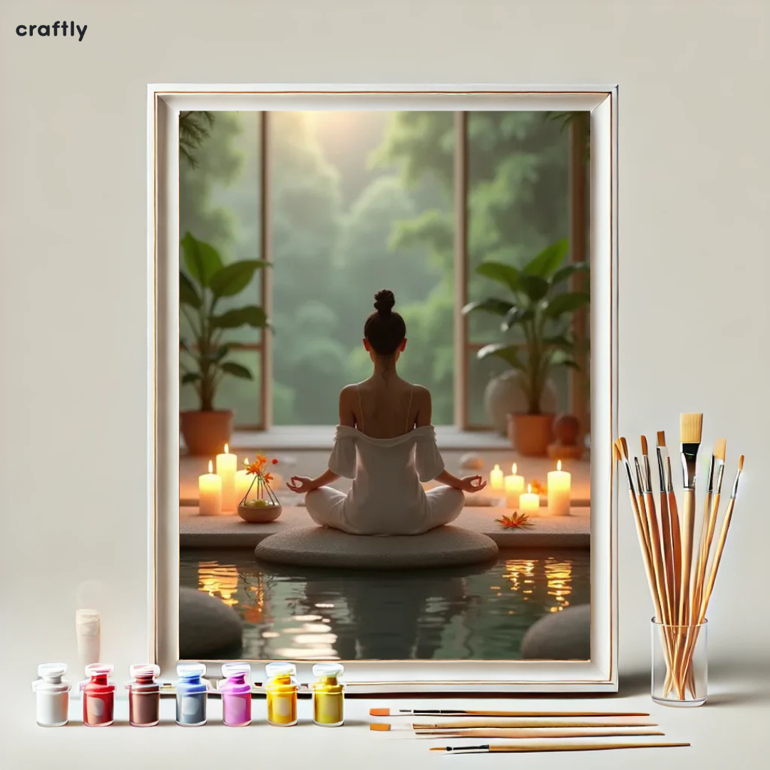 צביעה לפי מספרים – ציור מדיטציה עם נרות