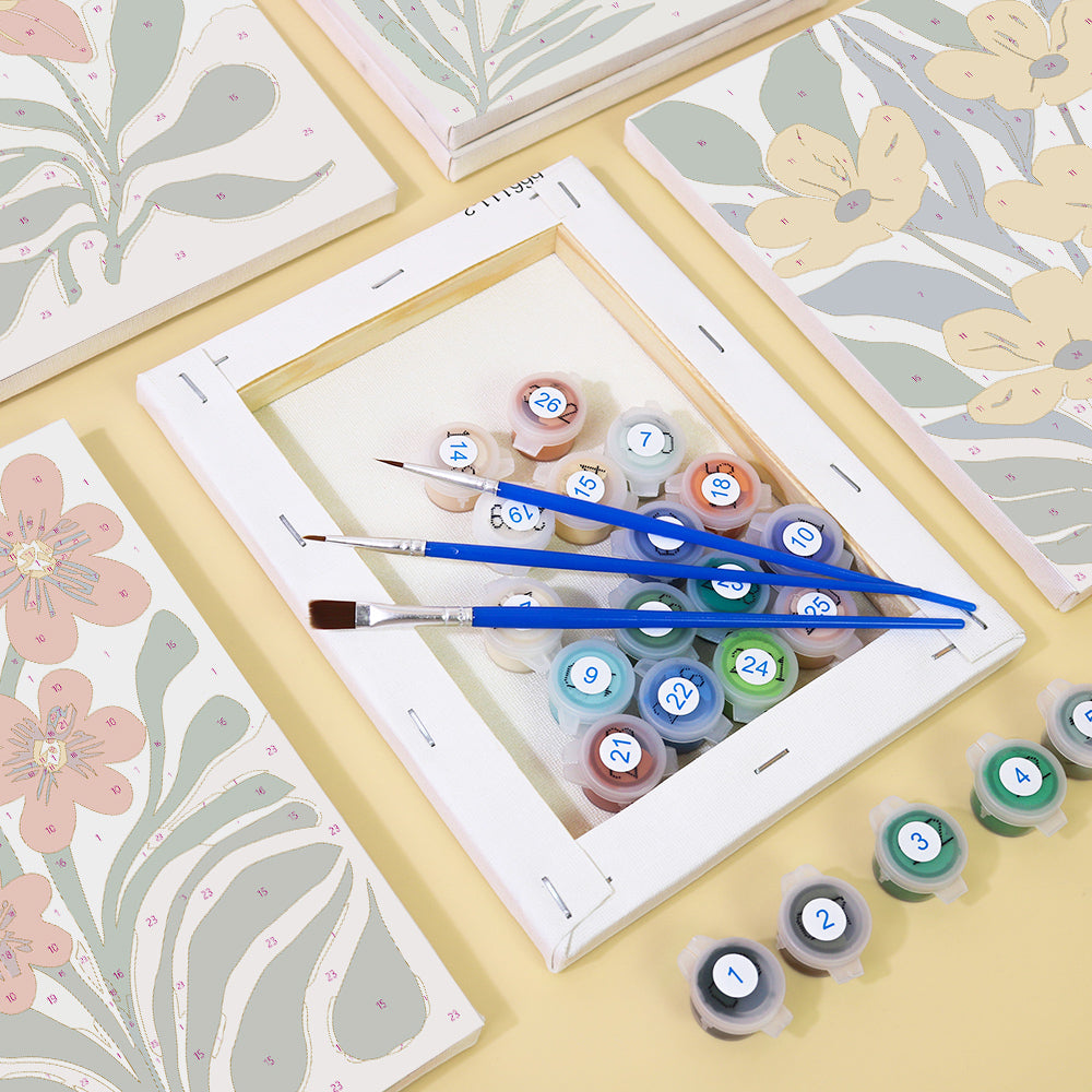 קיט מיני – מארז 6 ציורי פרחים צבעוניים