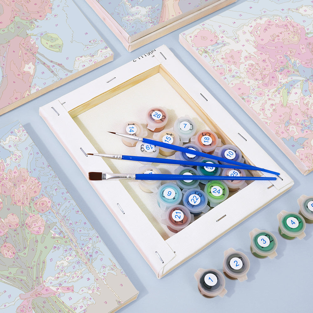 קיט מיני – מארז 6 ציורי זר פרחים בשמיים