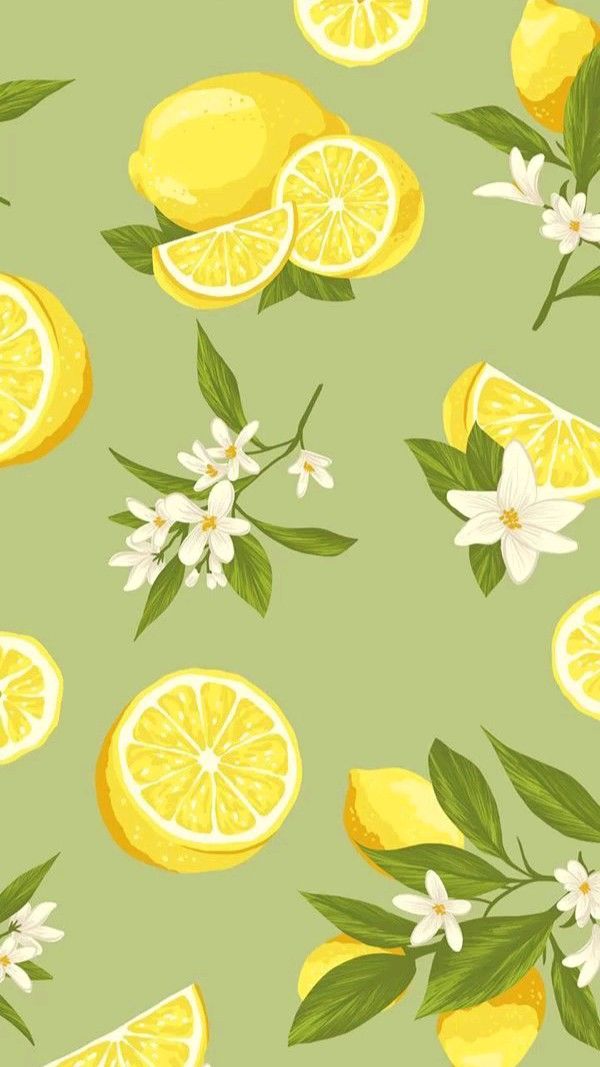 צביעה לפי מספרים - ציור לימונים ופרחים על רקע ירוק