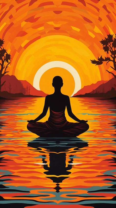 צביעה לפי מספרים - ציור שקיעה רוחנית