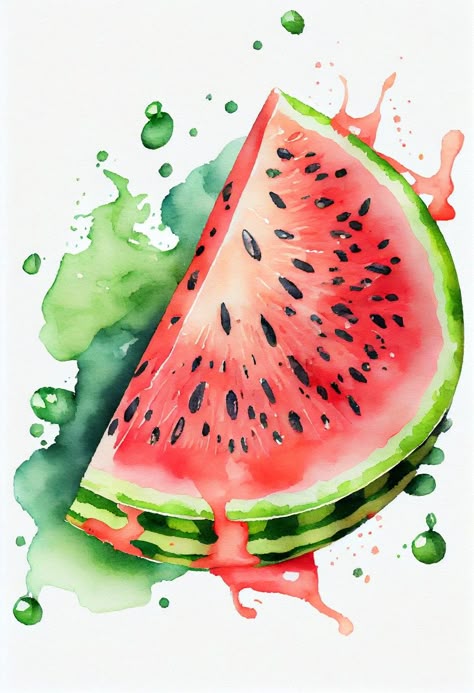 צביעה לפי מספרים - ציור פלח אבטיח עסיסי