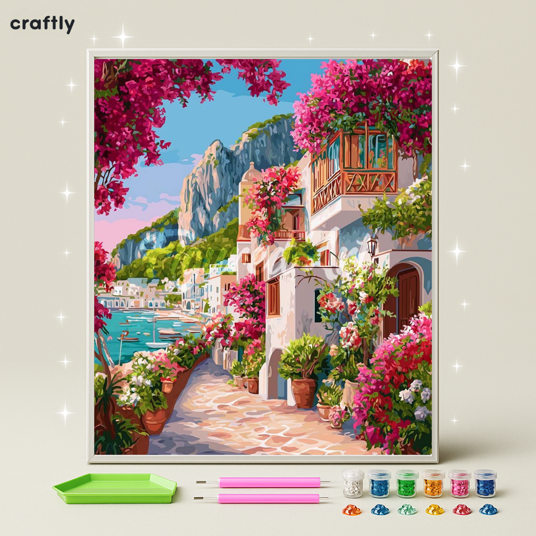 ציור יהלומים - סמטאות פורחות