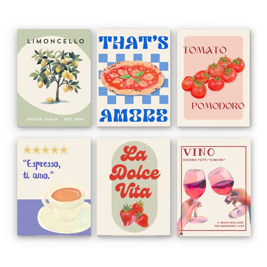 קיט מיני – מארז 6 ציורים השראה איטלקית קלאסית