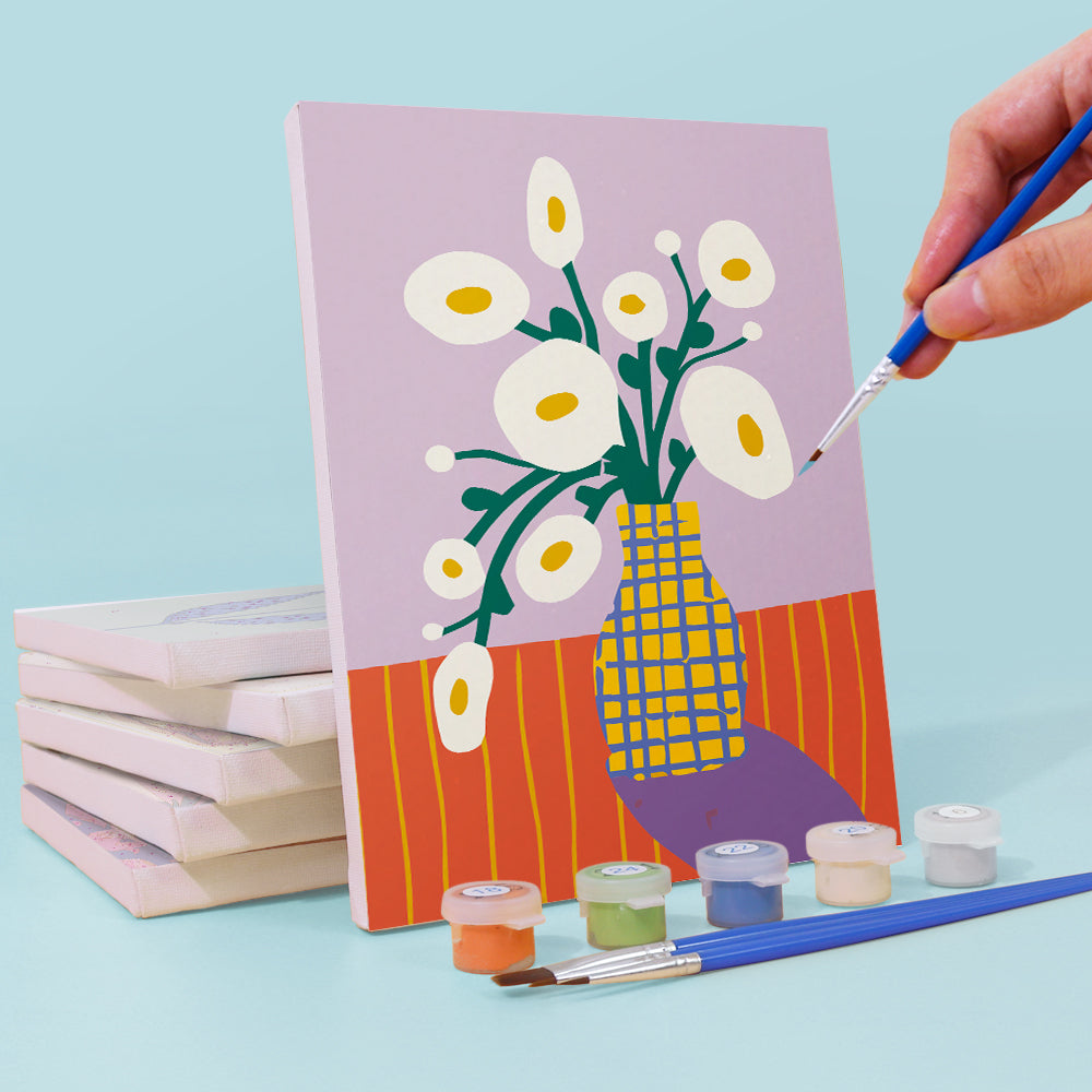 קיט מיני – מארז 6 ציורי פרחים מודרניים