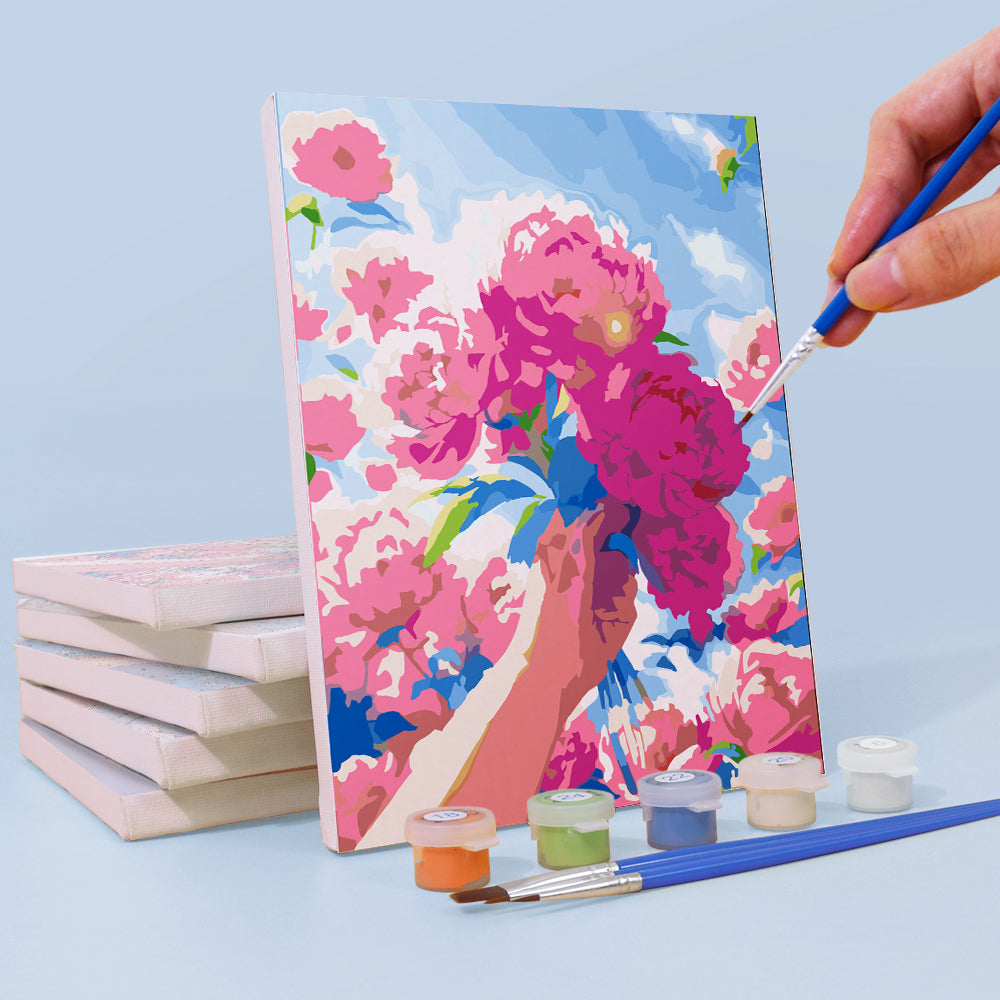 קיט מיני – מארז 6 ציורי זר פרחים בשמיים