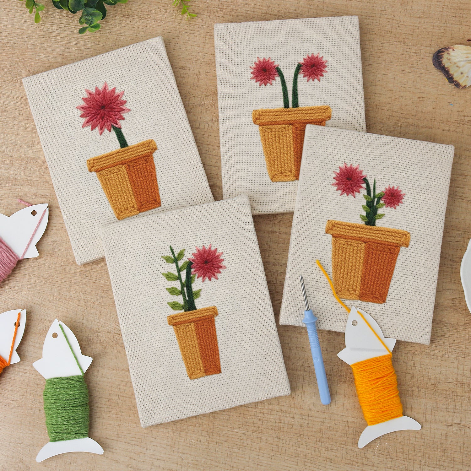 קיט רקמה DIY – פריחה עדינה