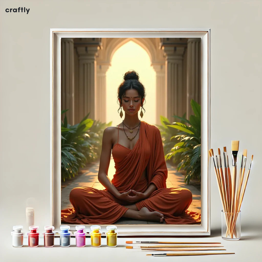 צביעה לפי מספרים - ציור מדיטציה בהודו