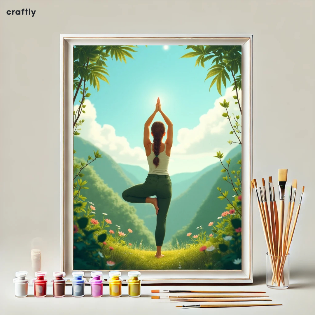 צביעה לפי מספרים – ציור יוגה בהר הירוק