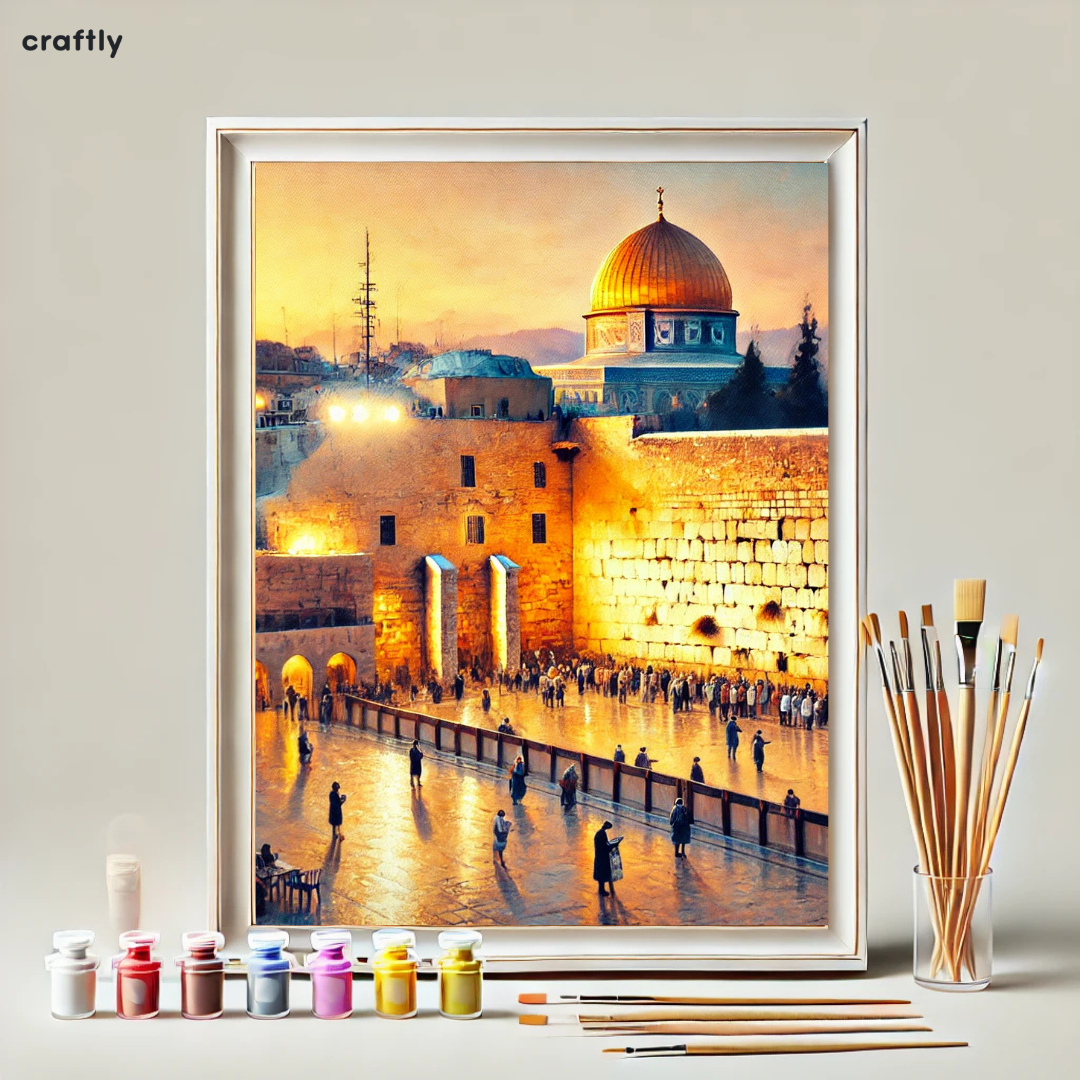 צביעה לפי מספרים - הכותל המערבי