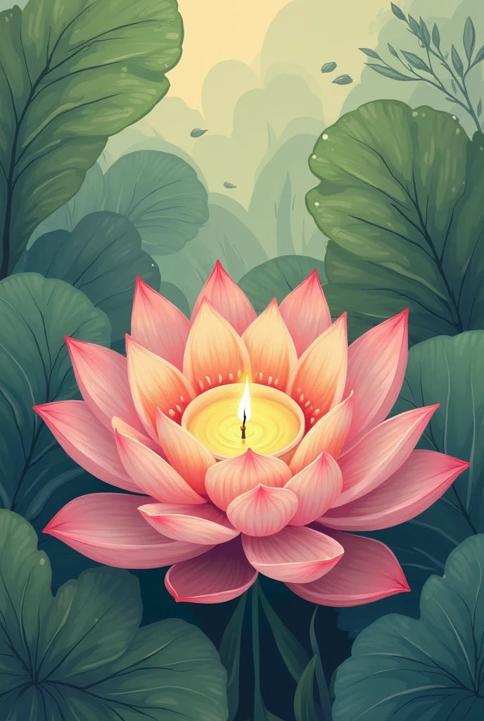 צביעה לפי מספרים - ציור לוטוס בוער