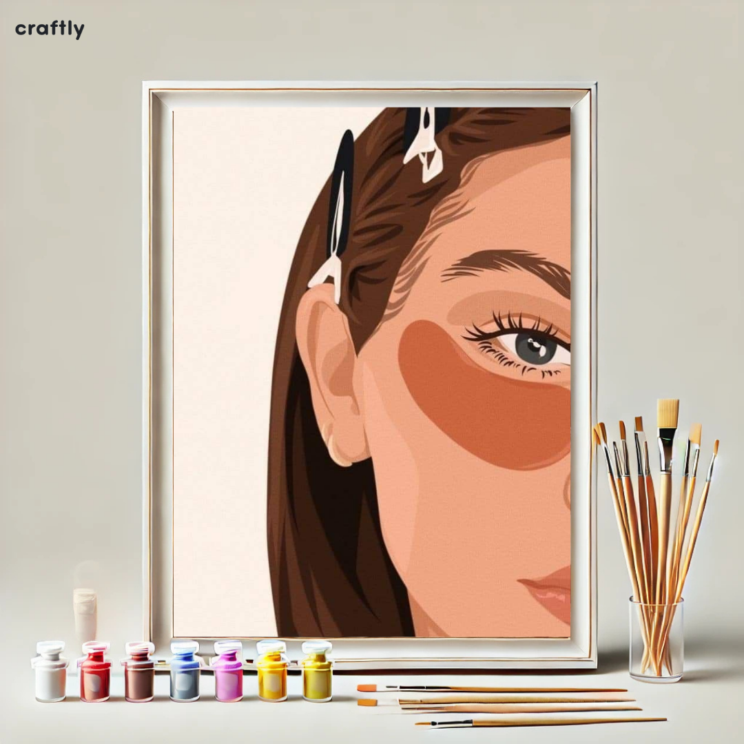 צביעה לפי מספרים - ציור רגע של שגרת טיפוח