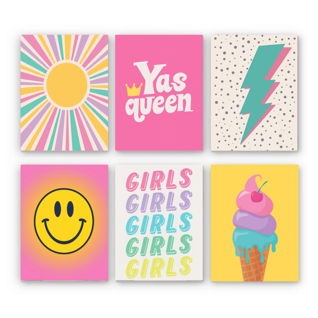 קיט מיני – מארז 6 ציורים פופ ארט צבעוני ומשמח