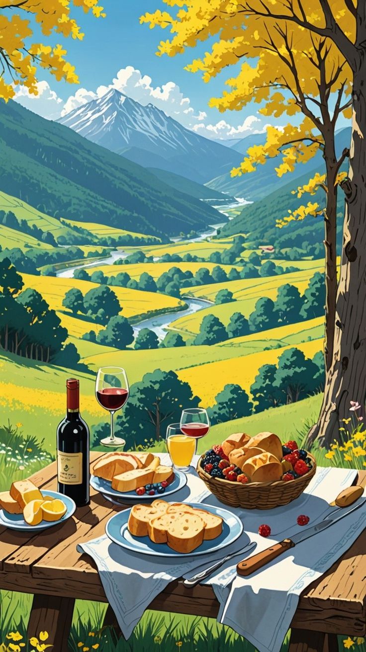 צביעה לפי מספרים - פיקניק באלפים