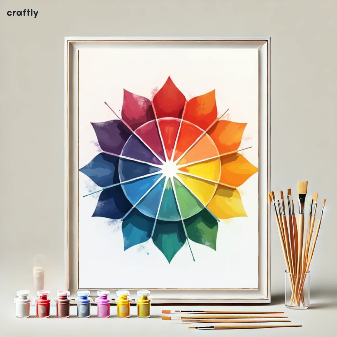 צביעה לפי מספרים - ציור גלגל הצבעים