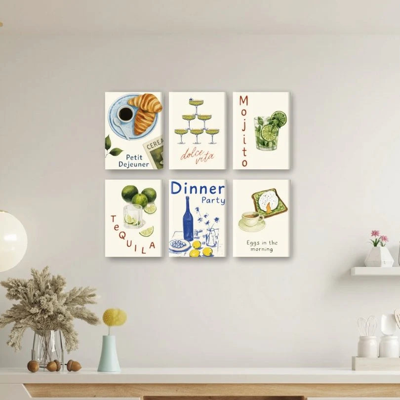 קיט מיני – מארז 6 ציורי אוכל ודרינקים