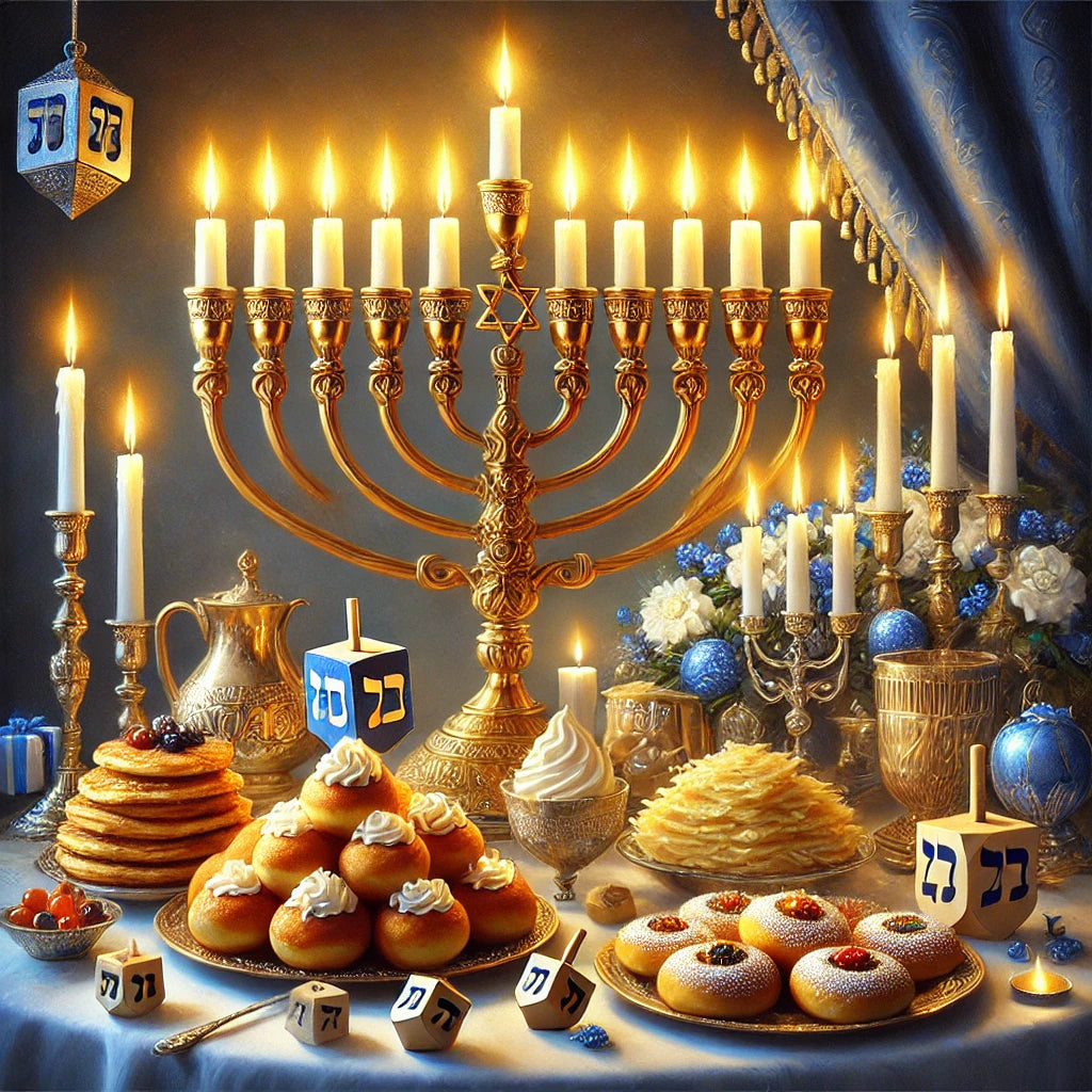 צביעה לפי מספרים - חג חנוכה