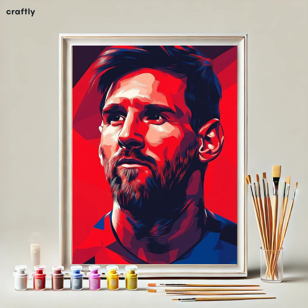 צביעה לפי מספרים - ציור מסי אדום