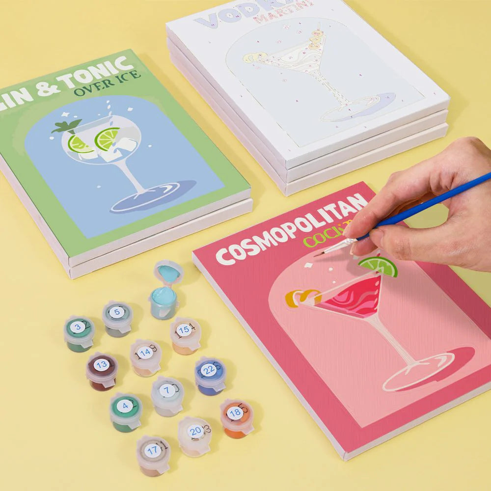 קיט מיני – מארז 6 ציורי קוקטיילים צבעוניים