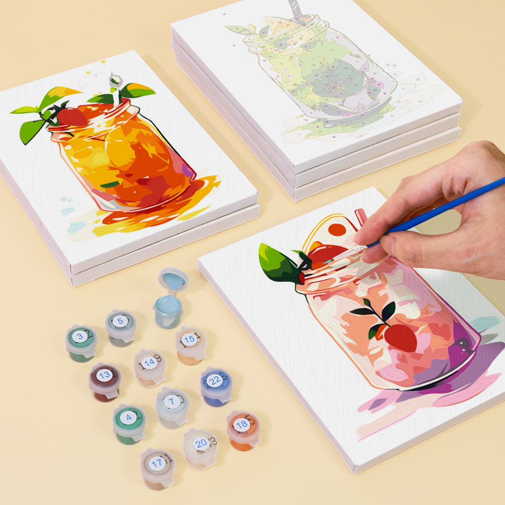 קיט מיני – מארז 6 ציורי משקאות צבעוניים