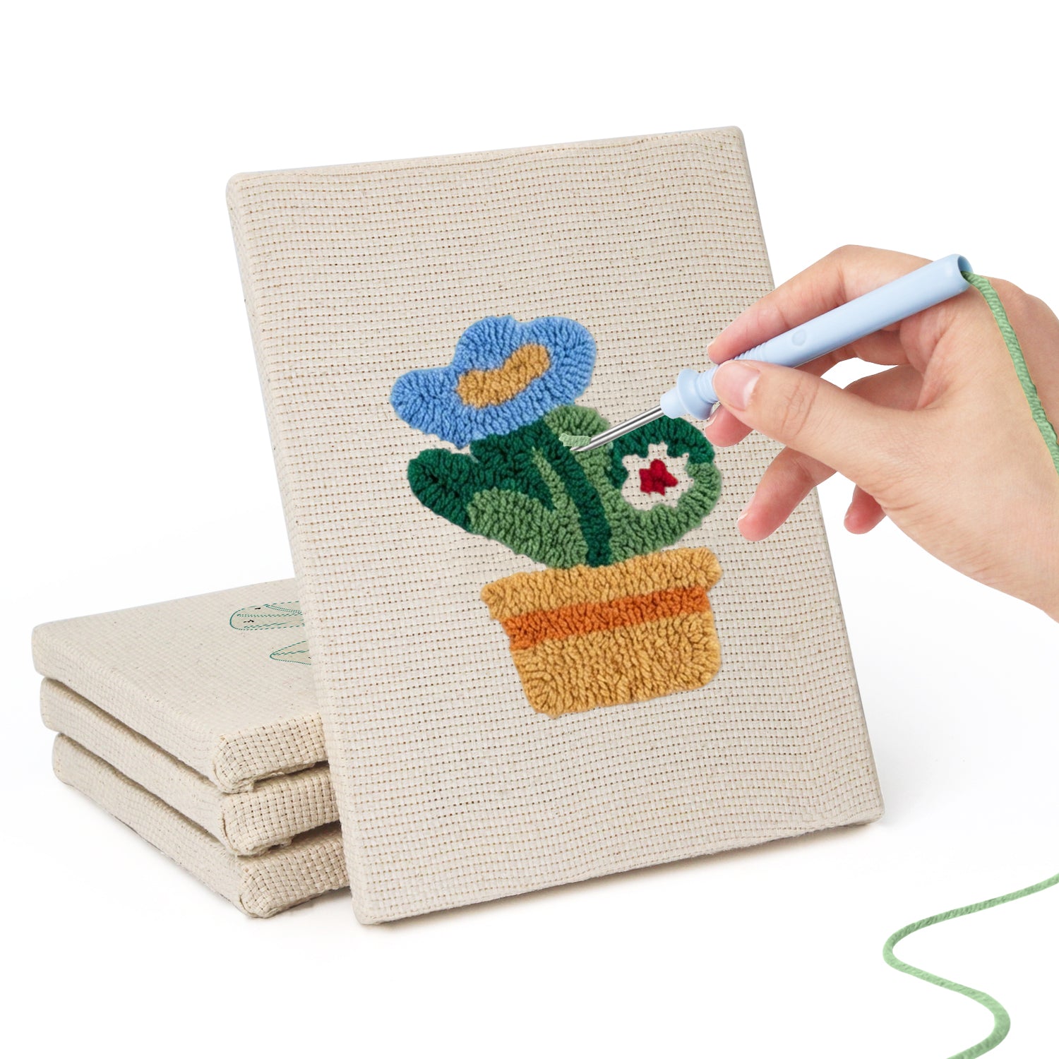 קיט רקמה DIY – עציצים ירוקים