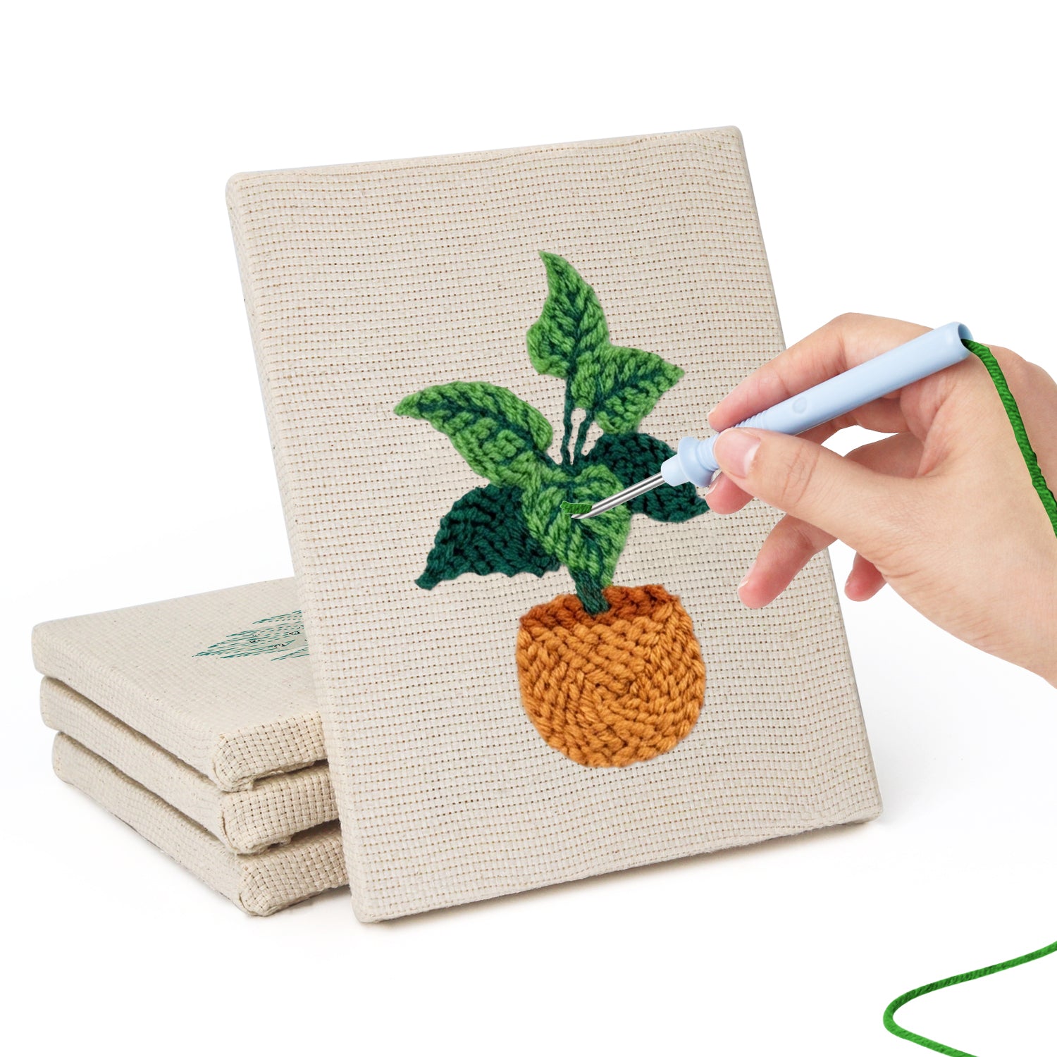 קיט רקמה DIY – צמחים ירוקים