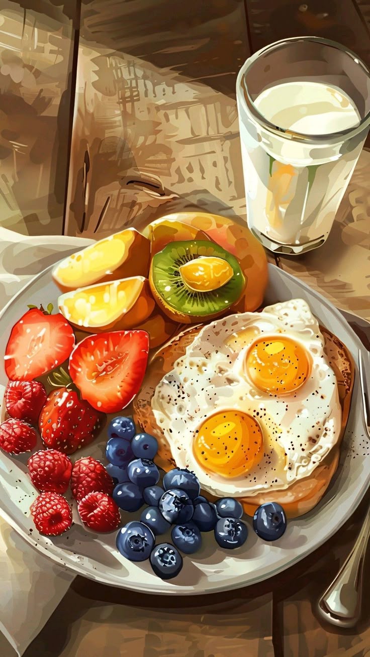 צביעה לפי מספרים - ארוחת בוקר מושלמת