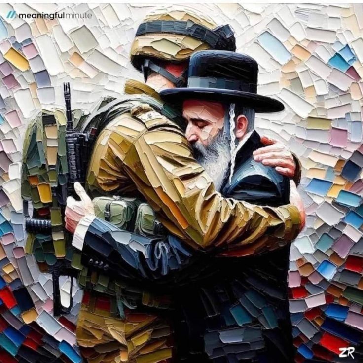 צביעה לפי מספרים - חיבוק בין חייל לרב אומנות ישראלית מרגשת