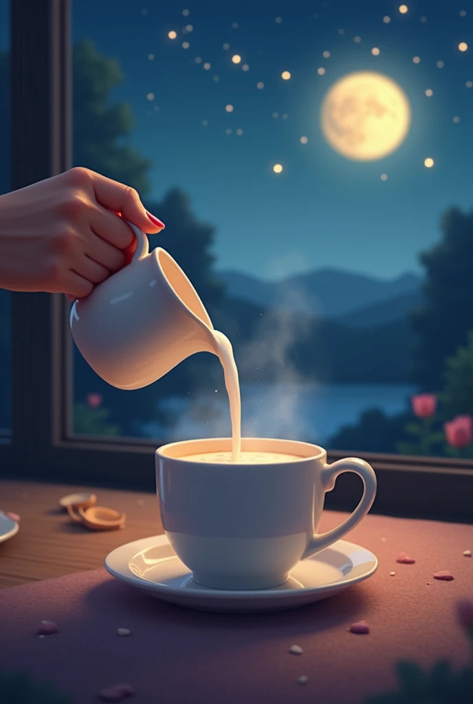 צביעה לפי מספרים – ציור תה לאור ירח