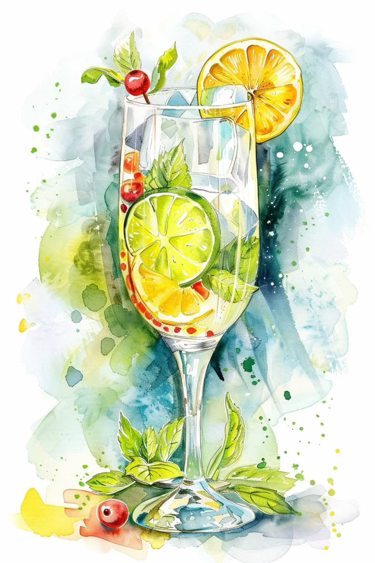 צביעה לפי מספרים - ציור משקה טרופי