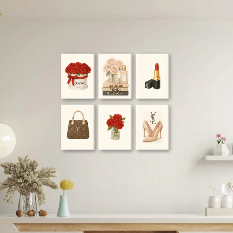 קיט מיני – מארז 6 ציורי אופנה ולייף סטייל