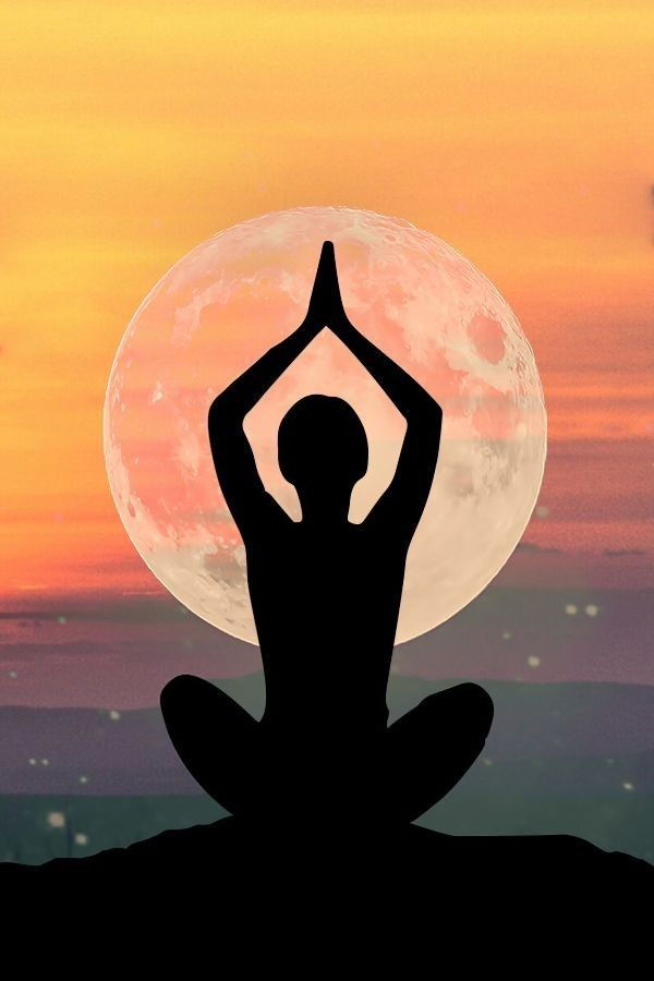 צביעה לפי מספרים – ציור יוגה מול ירח