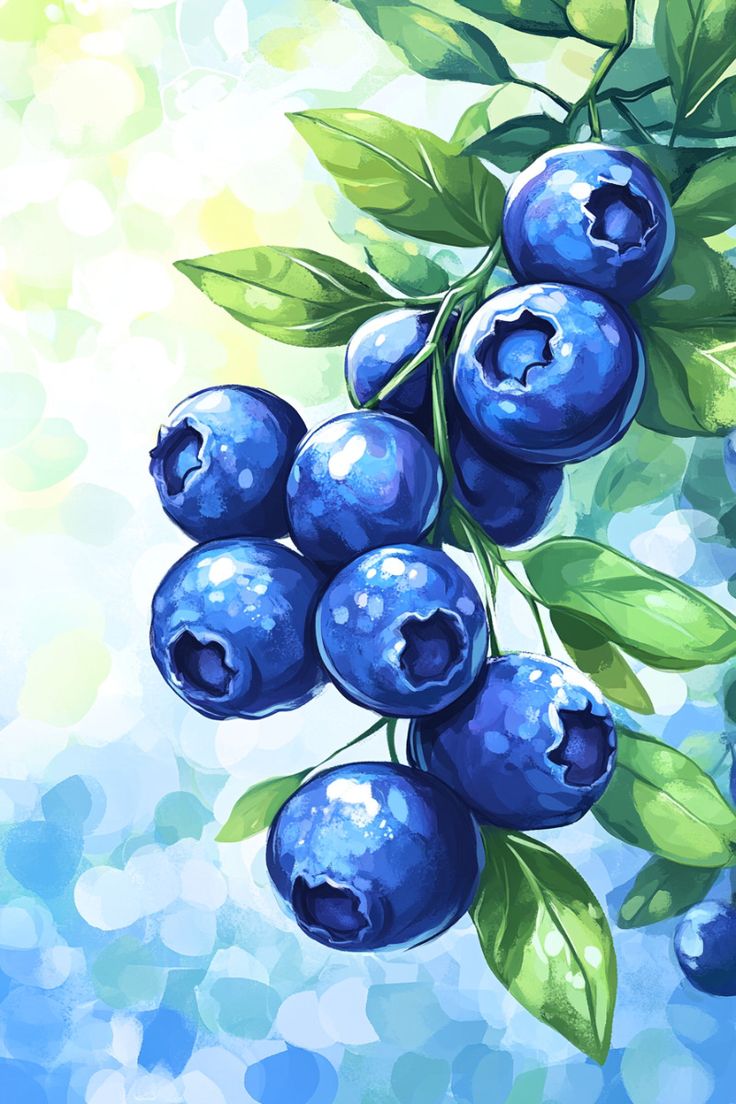 צביעה לפי מספרים - ציור אוכמניות