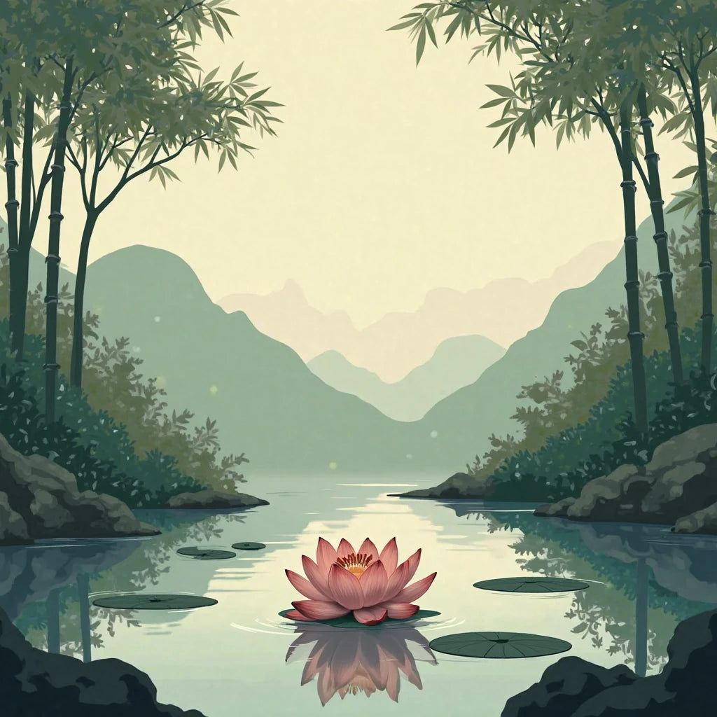 צביעה לפי מספרים – לוטוס בלב הטבע