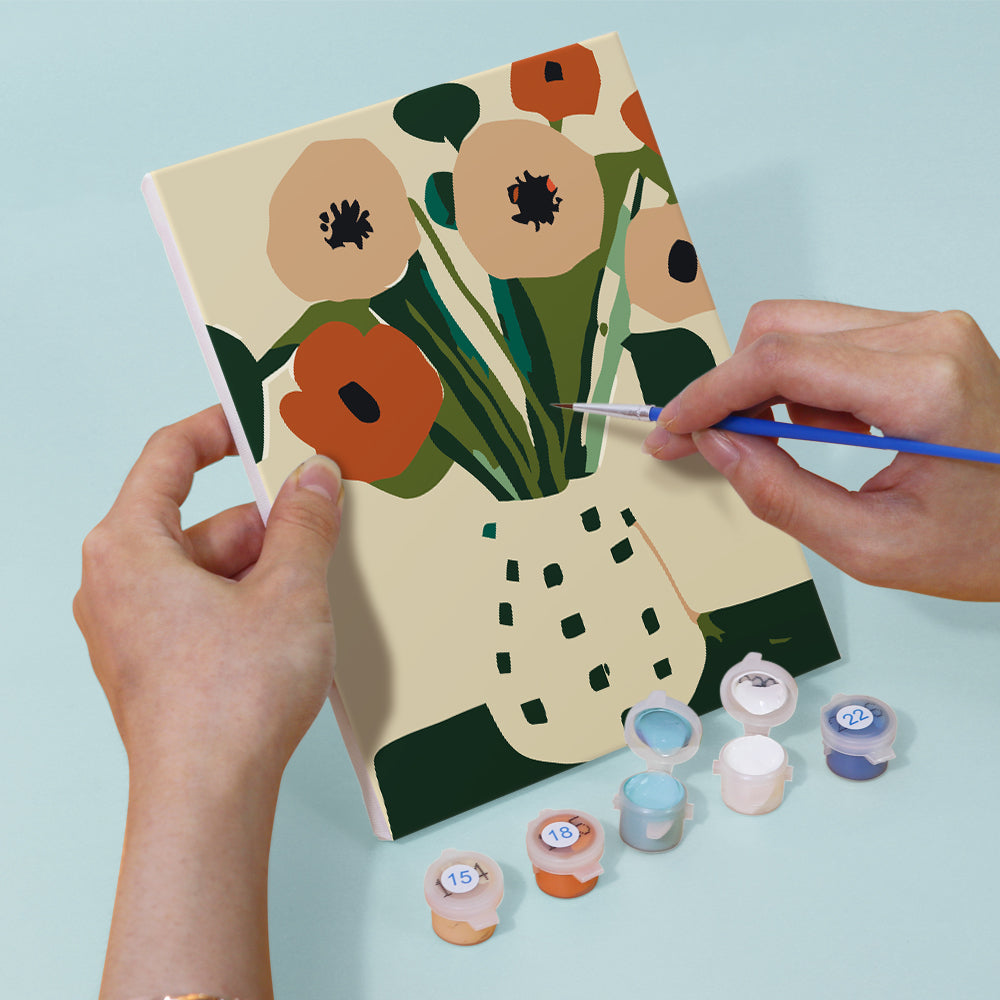 קיט מיני – מארז 6 ציורי פרחים מודרניים