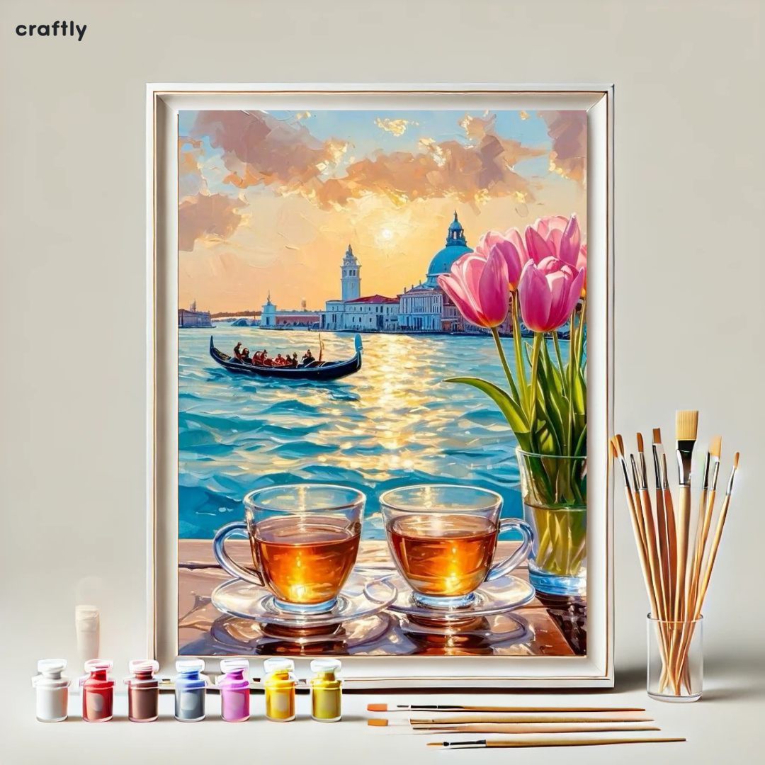 צביעה לפי מספרים – תה מול ונציה