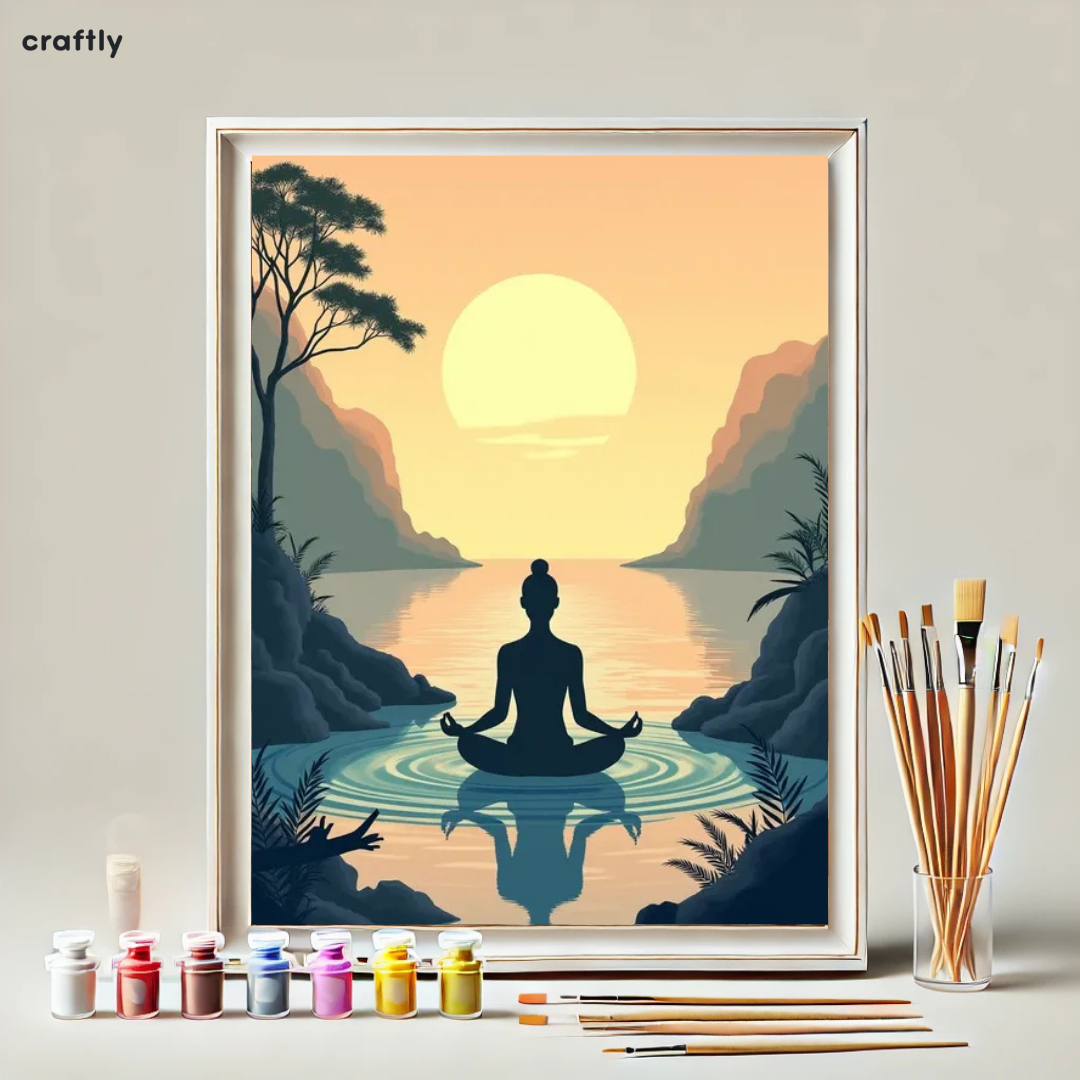 צביעה לפי מספרים – השתקפות של שקט