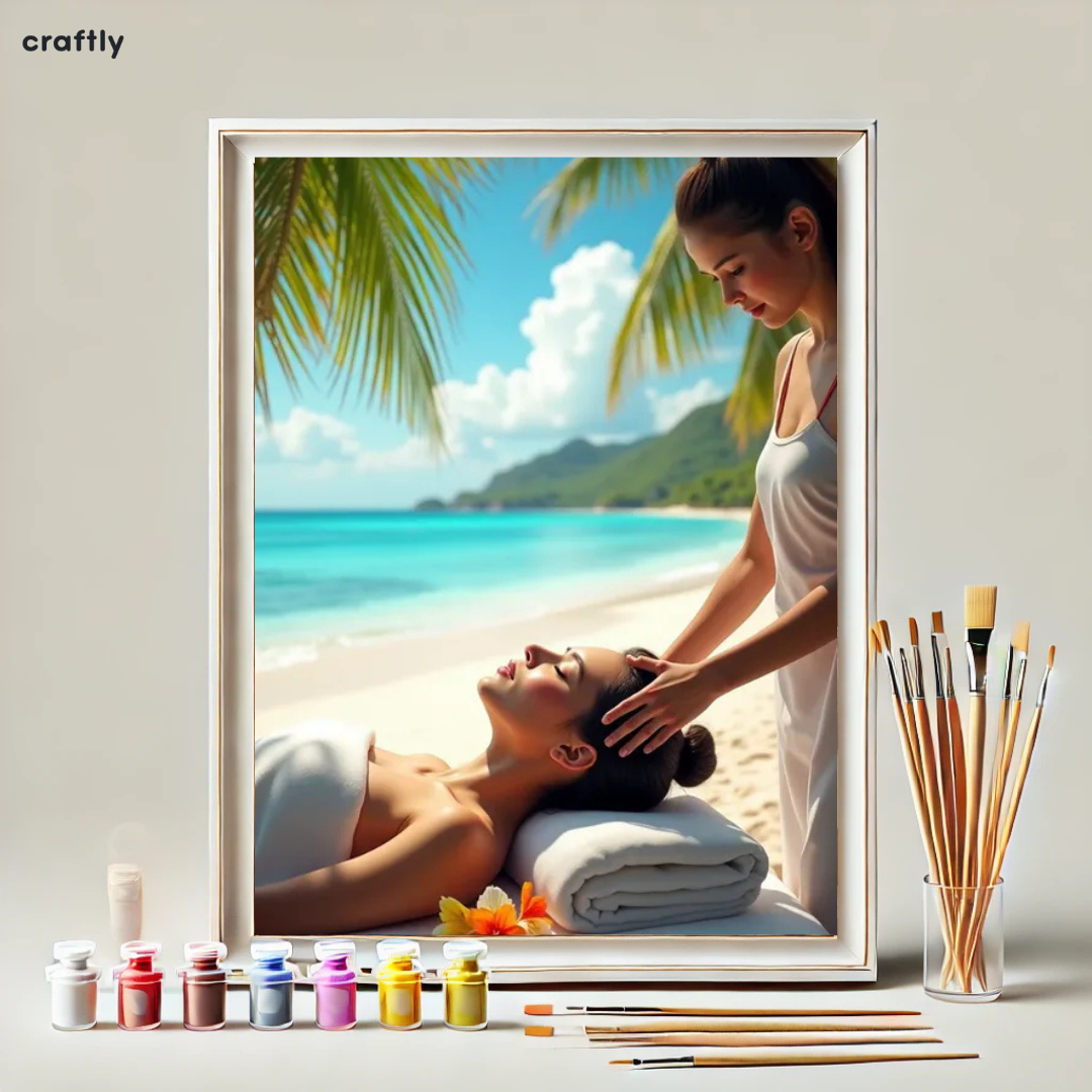 צביעה לפי מספרים - ציור עיסוי בים