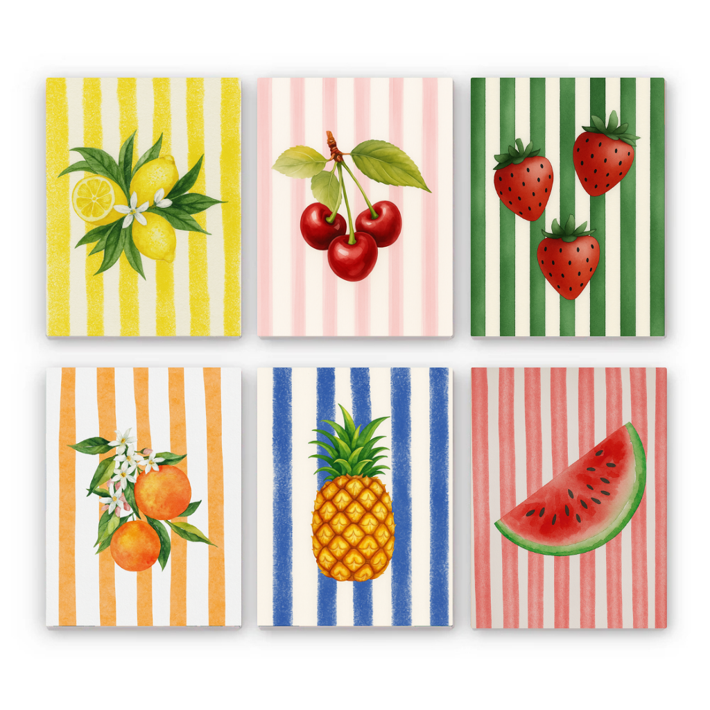 קיט מיני – מארז 6 ציורים פירות קיץ