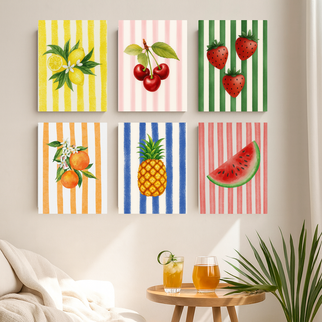 קיט מיני – מארז 6 ציורים פירות קיץ