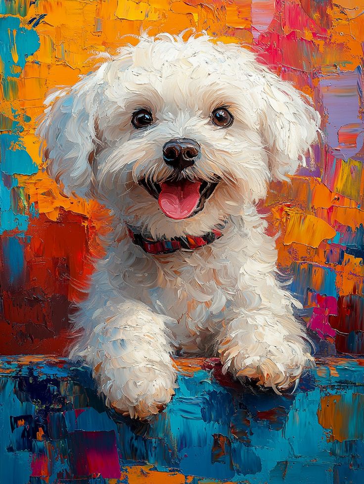 צביעה לפי מספרים - ציור כלב פודל