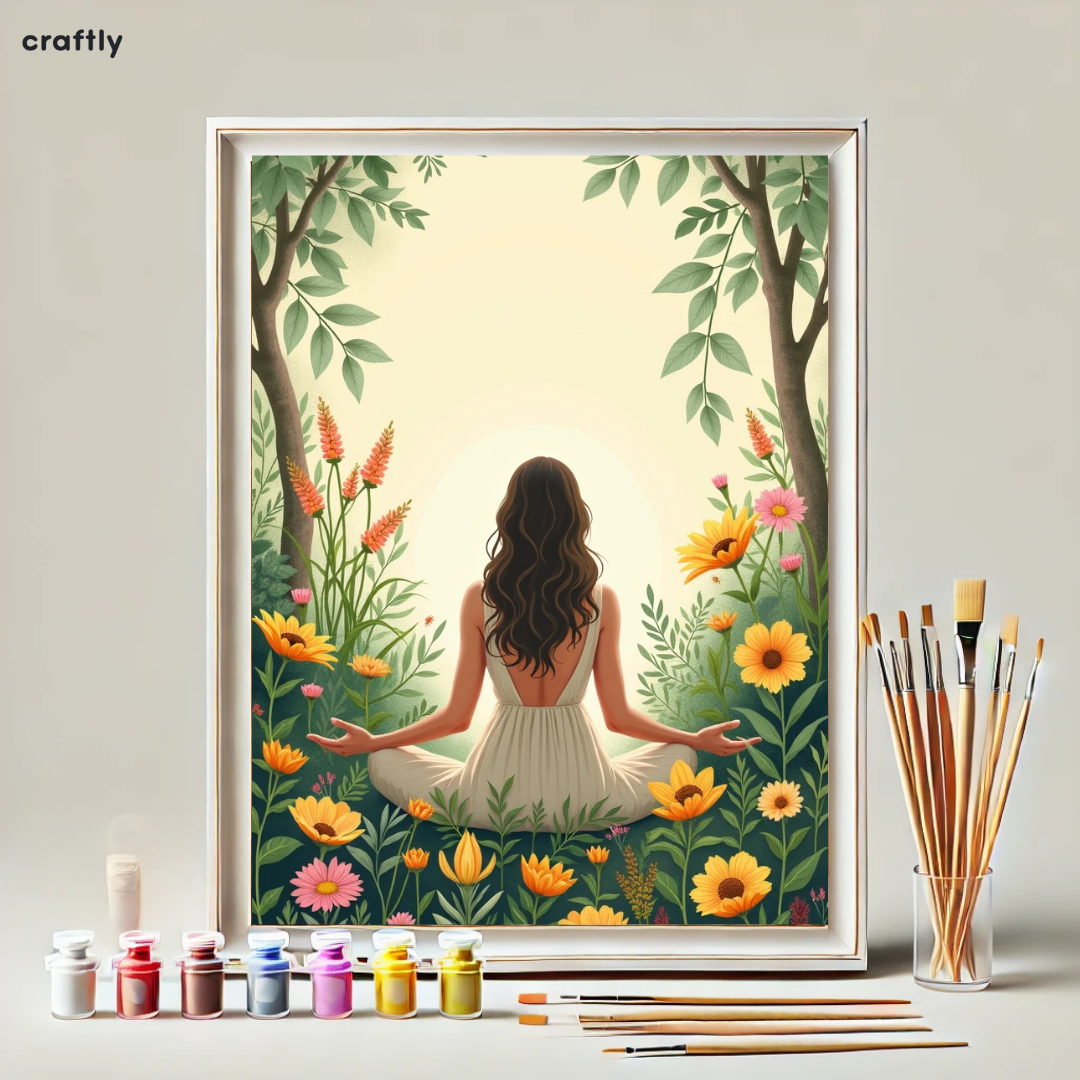 צביעה לפי מספרים - ציור מדיטציה בטבע הפורח