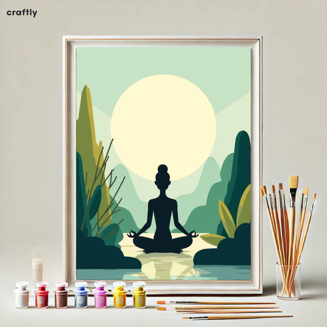 צביעה לפי מספרים – נוף מרפא