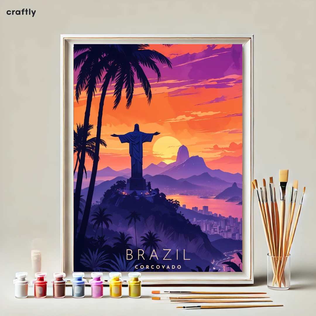 צביעה לפי מספרים - ציור ברזיל