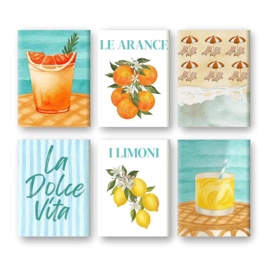 קיט מיני – מארז 6 ציורי הדרים וחוף ים