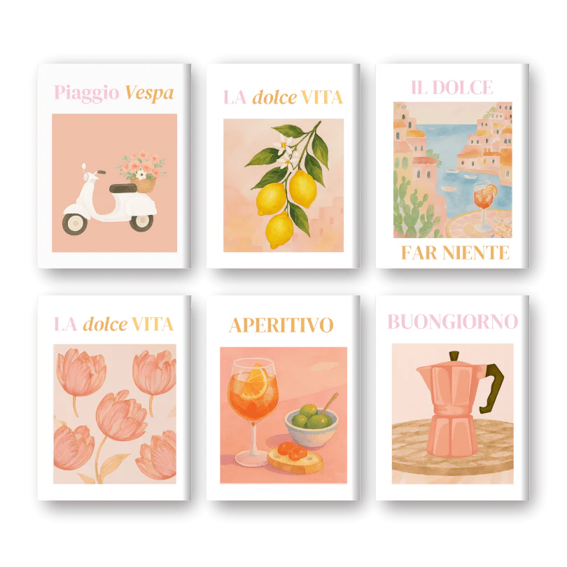 קיט מיני – מארז 6 ציורי אווירה איטלקית