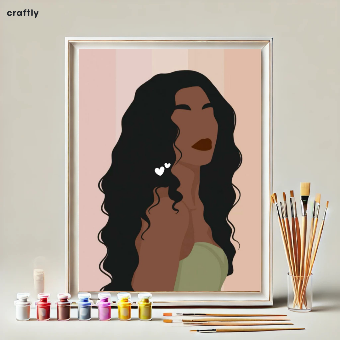 צביעה לפי מספרים - ציור פורטרט מודרני